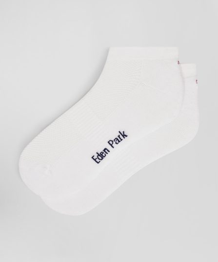 Chaussettes basses en coton stretch mélangé blanches