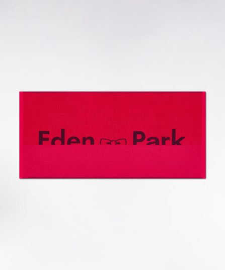 Drap de plage en coton éponge fuchsia jacquard Eden Park noir