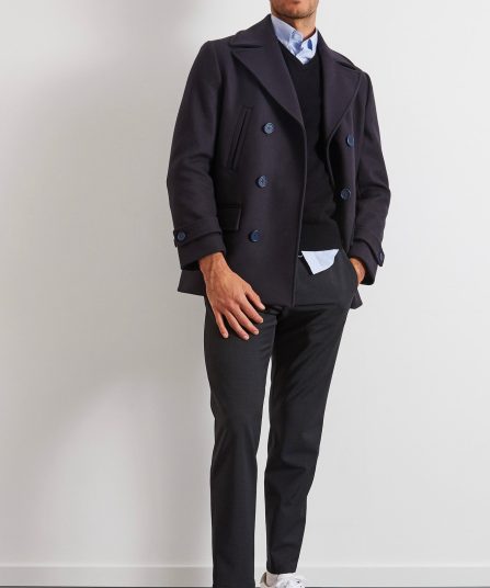 Pantalon taille élastiquée gris foncé