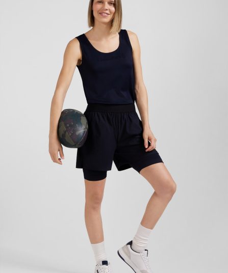 Short de sport bleu marine