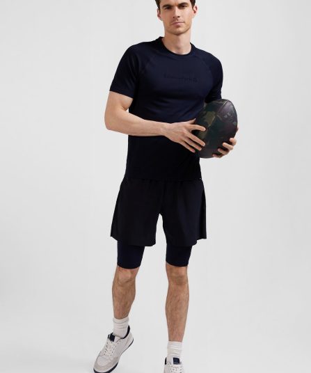 Cycliste de sport stretch bleu marine