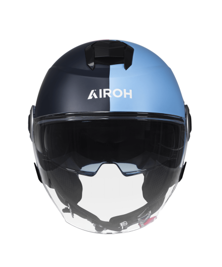 Casque de moto motif coupé-cousu