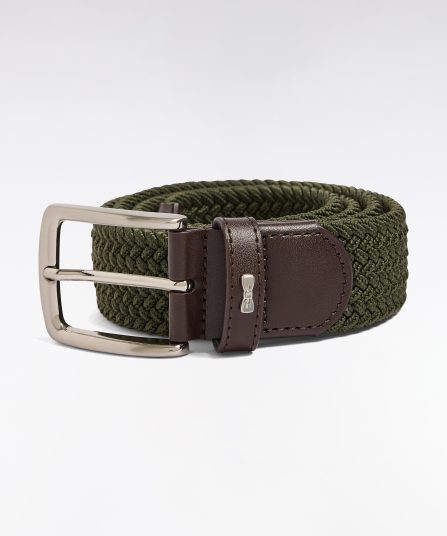 Ceinture textile élastiquée kaki