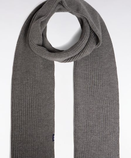 Écharpe en coton mélangé gris foncé