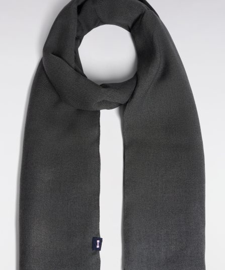 Écharpe frangée grise