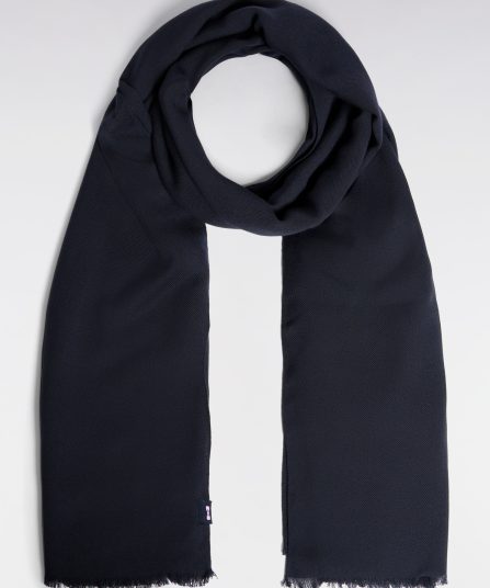 Écharpe frangée marine