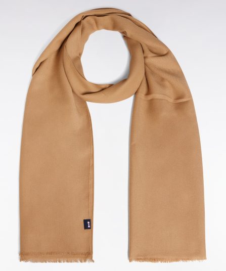 Écharpe frangée ocre