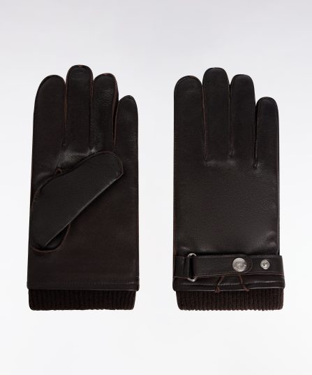 Gants en cuir marron