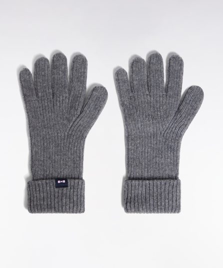 Gants en laine gris