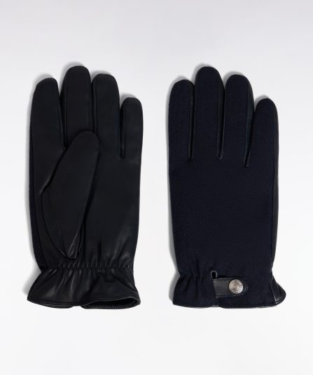 Gants cuir et chevrons marine