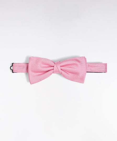 Nœud papillon en soie rose à micro-motifs nœuds papillon roses