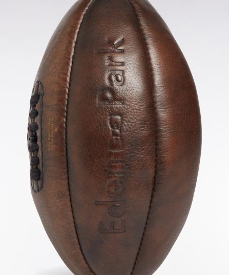 Ballon de rugby en cuir de vachette marron