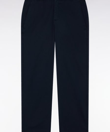 Pantalon chino sans plis en coton stretch marine