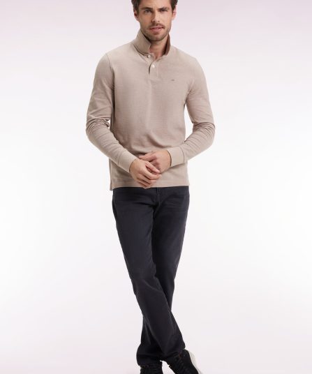 Jean 5 poches en denim stretch mélangé noir coupe Slim