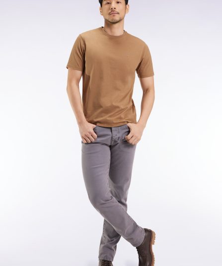 Jean 5 poches en coton stretch beige