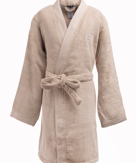 Peignoir en coton éponge beige