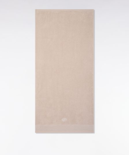 Drap de bain en coton éponge beige