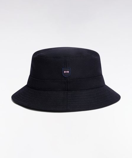 Bob en drap de laine mélangée marine