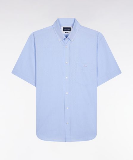 Chemise à manches courtes ciel coupe droite