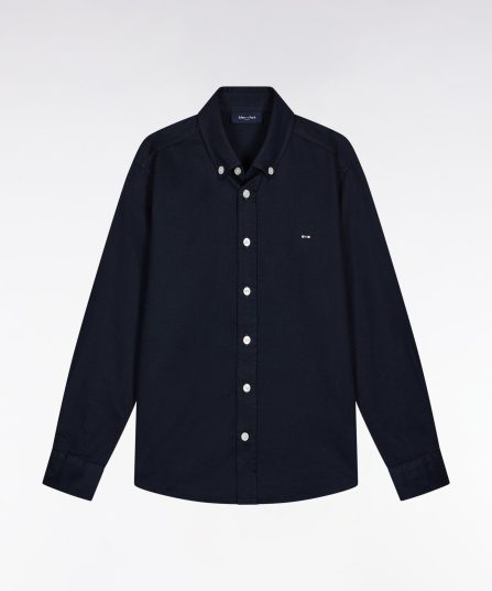 Chemise en piqué coton marine