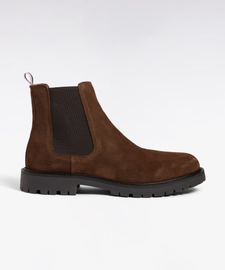 Bottines chelsea en cuir suédé marron