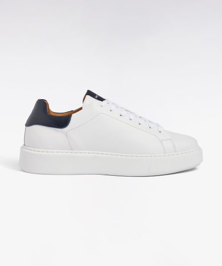 Baskets basses en cuir blanc