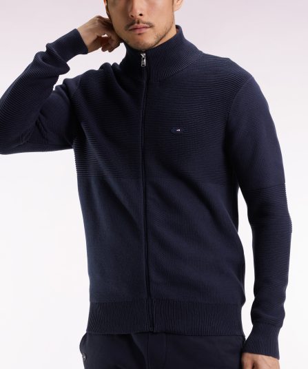 Cardigan zippé XV de France en coton marine