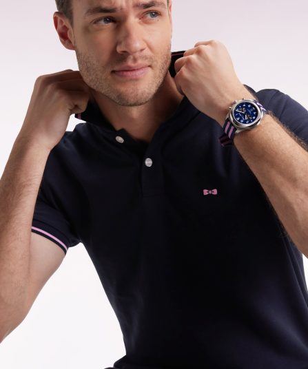 Polo à manches courtes marine