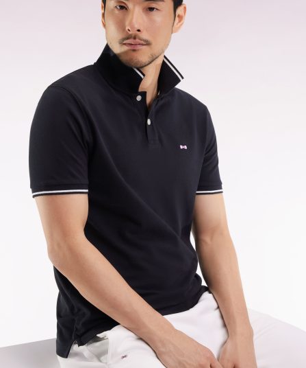 Polo à manches courtes noir