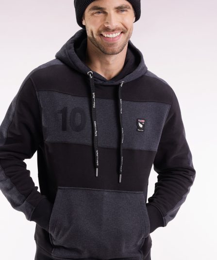 Sweatshirt à capuche en coton gris foncé coupe Relaxed