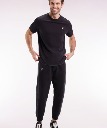 T-shirt à manches courtes en coton noir