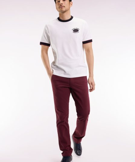 T-shirt à manches courtes en coton blanc Eden Park French Flair