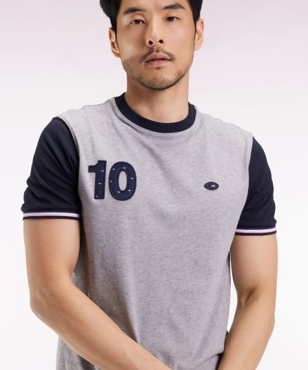 T-shirt à manches courtes en coton gris