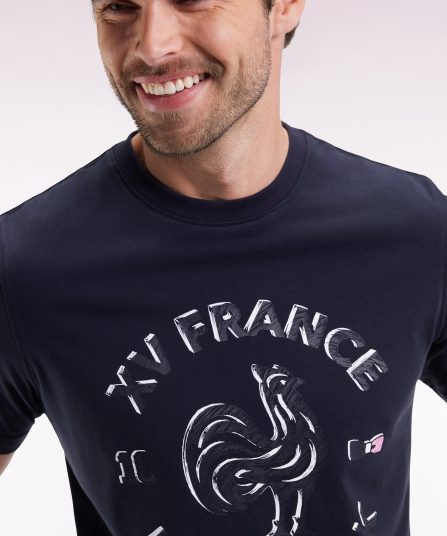 T-shirt à manches courtes marine XV de France