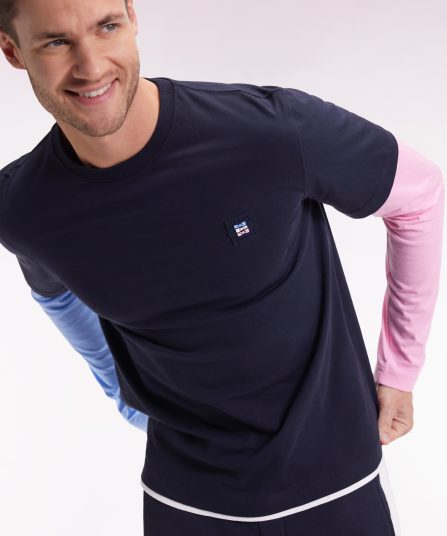 T-shirt à manches longues en coton noir