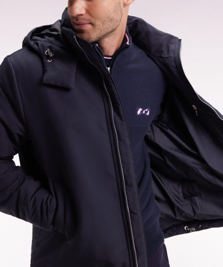 Blouson coupe vent marine à capuche