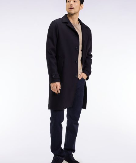 Manteau en laine mélangée marine