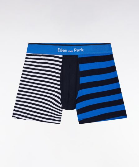 Boxer en jersey de coton rayé marine