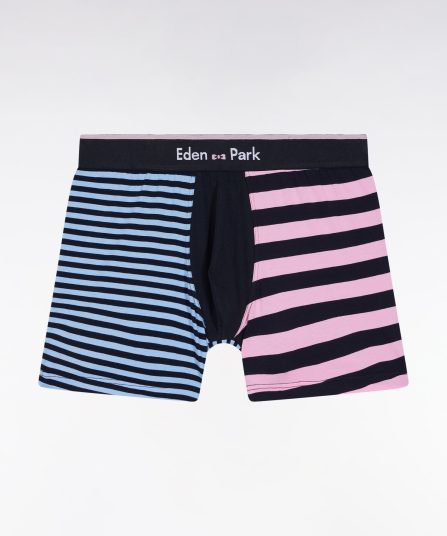 Boxer en jersey de coton rayé marine