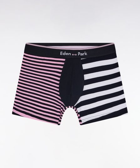 Boxer en jersey de coton rayé marine