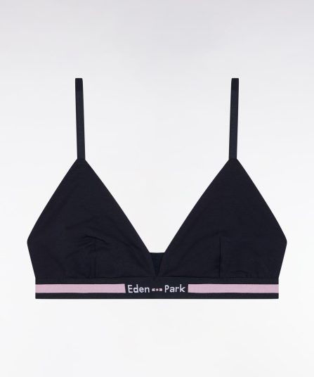 Soutien-gorge en jersey stretch marine à logo