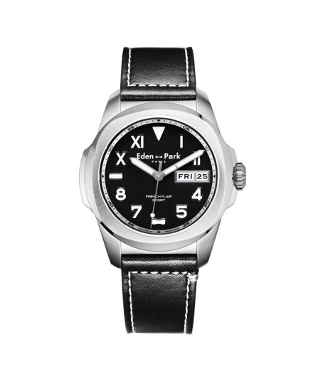 Montre à quartz Jour Date Noire