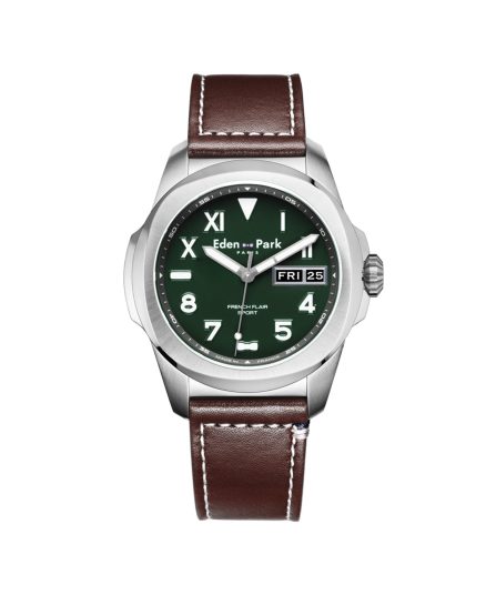 Montre à quartz Jour Date Verte