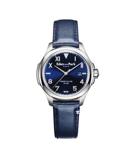 Montre à quartz Cuir Bleu