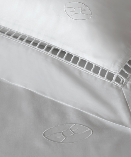 2 taies d'oreiller carrés blancs - Dentelle et Crampon