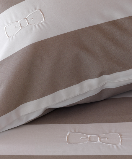 2 taies d'oreiller de coussins carrés à rayures gris - A la recherche du ballon perdu