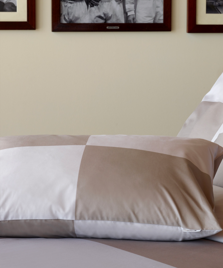 2 taies d'oreiller rectangulaires coupées-cousues grises - Beau plongeon