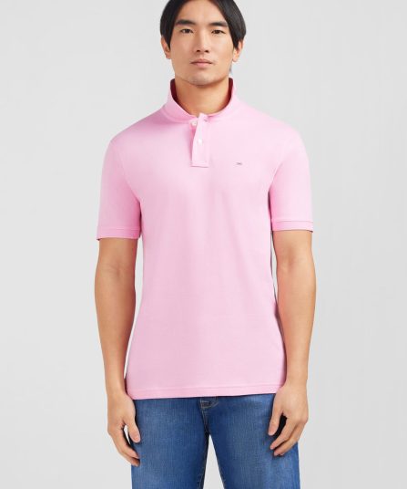 Polo rose en coton pima stretch