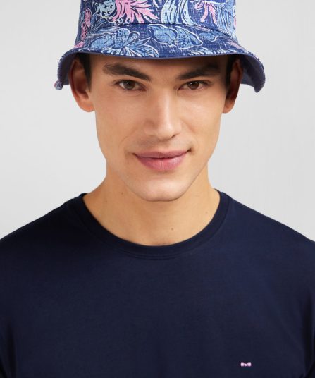 T-shirt bleu marine col rond à manches courtes