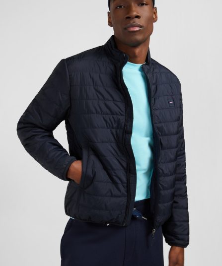 Doudoune légère à manches longues bleu foncé